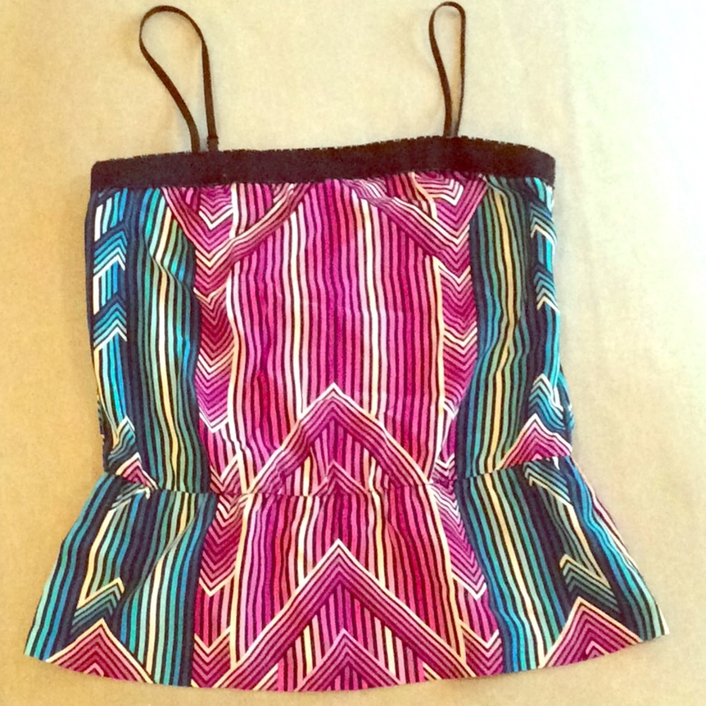 NWOT Silk peplum camisole, made in 🇺🇸